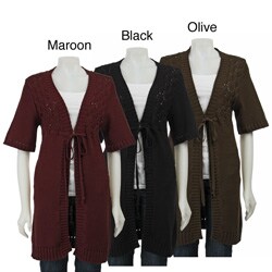 After the Rain Women's Tie-front Long Cardigan