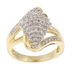 14k Gold Vermeil and Sterling Silver 1/2ct TDW Diamond Ring (K-L, I1-I2)