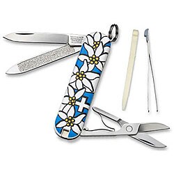 Swiss Army Classic Edelweiss 7-tool Blue Pocket Knife