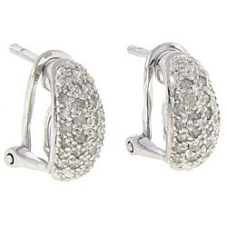 Sterling Silver 1/2ct TDW Diamond Hoop Earrings (J-K, I3)