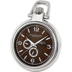 Stuhrling Original Men's Monarch Moon Pocket Watch