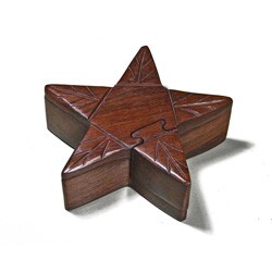 Wooden Fair Trade Star Puzzle Box (India)