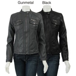 MICHAEL Michael Kors Women's Leather Zip-front Motocross Jacket