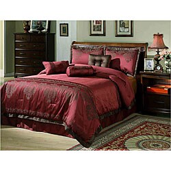 Fontain Burgundy 7-piece Comforter Set