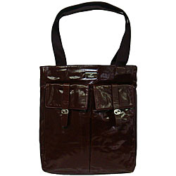 Abbyson Dark Brown Italian Leather Tote