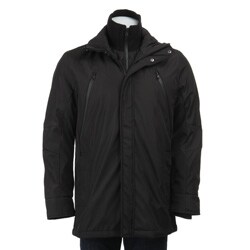 Kenneth Cole Men's Black Bonded Nylon Coat