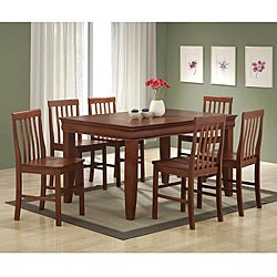 Ashlyn 7-piece Brown Solid Wood Dinette Set