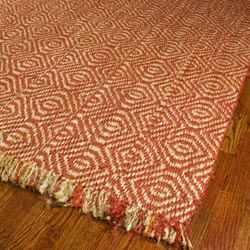 Hand-woven Arts Natural/ Rust Fine Sisal Runner (2'6 x 8')