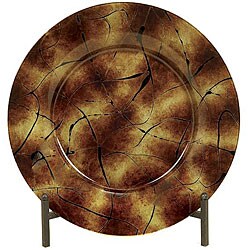 Contempo Collection Glass Decorative Plate with Stand