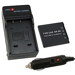 Camera Battery and Charger 254521 for Casio Exilim EX-Z80 EX-Z9