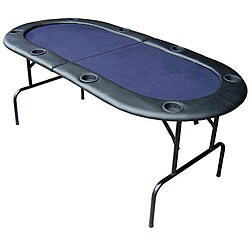 Blue 73-inch 8-player Texas Hold'em Poker Table