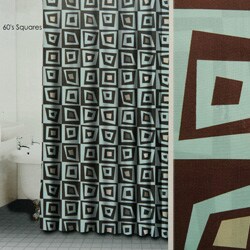 60's Squares Shower Curtain