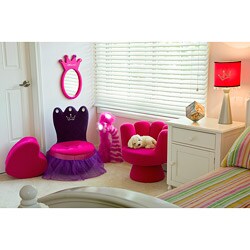 Princess Plush Kids' Crown Chair