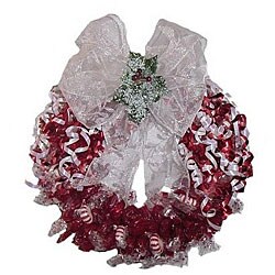 Cinnamon and Peppermint Twist Candy Wreath