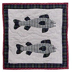 'Fish' 16x16 Pillow Covers and Fillers (Set of 2)