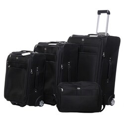 American Tourister 4-piece Black Luggage Set