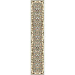 Lyndhurst Floral Motif Greyish Blue/ Ivory Runner (2'3 x 16')