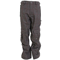 Sessions Serenity Men's Java/Red Plaid Snowboard Pants 