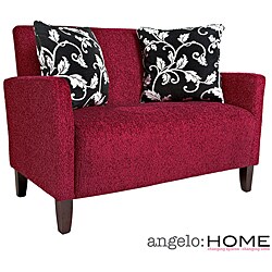 angelo:HOME Sutton Bixby Cherry Red Loveseat