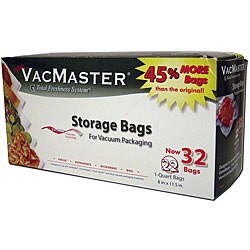 VacMaster 944121 8x11.5-inch Quart Bag (Pack of 25)