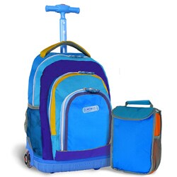 J World 'Lollipop' 16-inch Kid's Rolling Backpack and Lunchbag