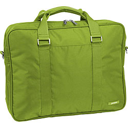 J World Green 15-inch Double Compartment Laptop Briefcase