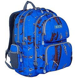J World Kid's Airplane Muti-pocket Laptop Backpack