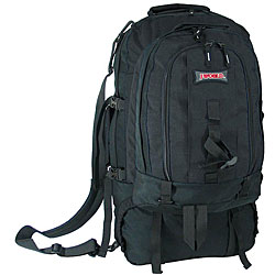 J World 'Stonecrest' Black 65L Climbing Pack with Detachable Backpack