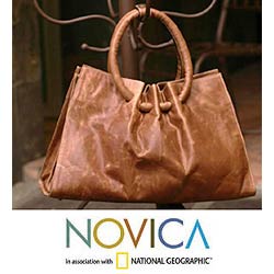 'Honey Hoops' Leather Handbag (Mexico)