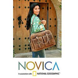 'World Traveler' Leather Travel Bag (Mexico)