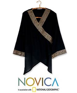 Cotton 'China Paths In Black' Blouse (Thailand)