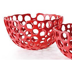 Nari 6-inch Red Mesh Accent Bowl