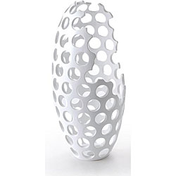 Opa 18.5-inch White Mesh Accent Vase