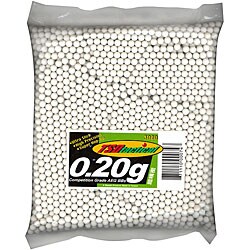 'White' TSD Tactical BB20X3M 3000-Count 0.20g 6mm Airsoft BBs
