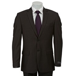 Perry Ellis Men's Slim Fit 2-button Charcoal Suit