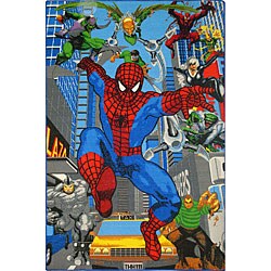 Kids' Blue Spider-man Area Rug (5' x 3')