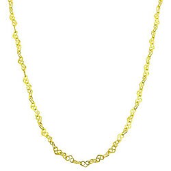 14k Yellow Gold Spiral Heart Necklace