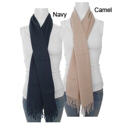 Adi Designs Cashmere/ Wool Blend Fringed Scarf