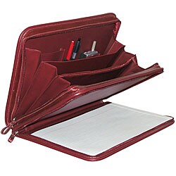 Buxton Red Man-Made Leather Legal Portfolio