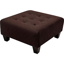 Aubergine Diamond Quilted Tufted Cocktail Ottoman