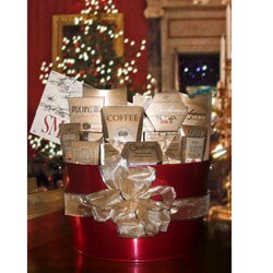 Red Sleigh Gourmet Food Basket.