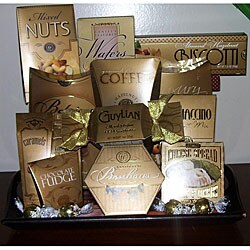 Tray of Gold Gift Basket