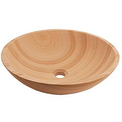 Fontaine Sandstone Round Bathroom Vessel Sink