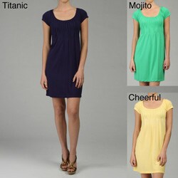 JJ Authentic Scoop Neck Pleated Dress