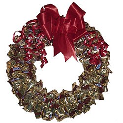 Snickers Candy Wreath