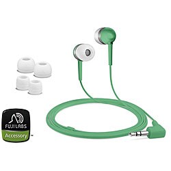 Fuji Labs Green Silicon Earbuds Headphones (Pack of 2)