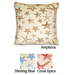 Starfish Coastal Microluxe 18-inch Throw Pillow