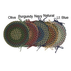 Jefferson Braided Reversible Chair Pads (Set of 4)