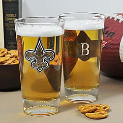 Saints NFL Pint Glasses (Set of 2)