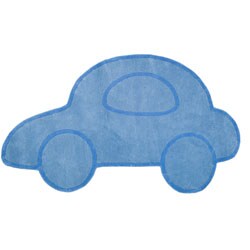 Handmade Soho Car Blue New Zealand Wool Rug (3'6 x 5'6)